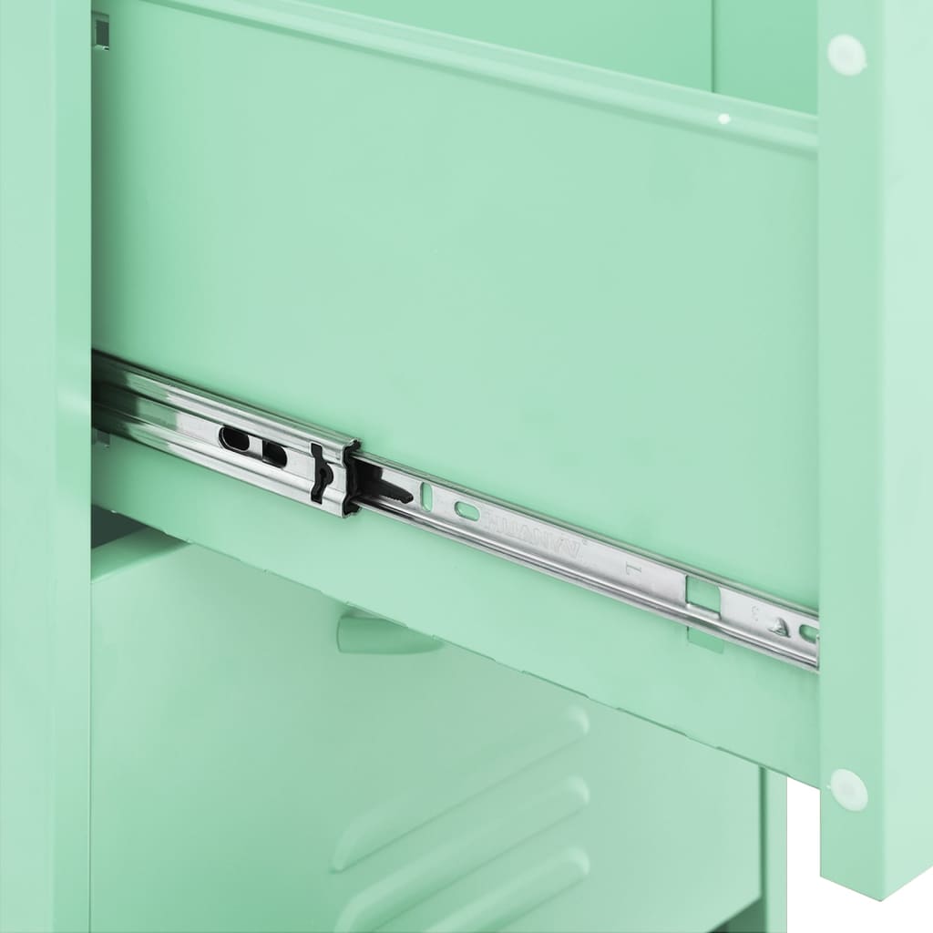 Storage Cabinet Mint Green 42.5 x 35 x 101.5 cm Steel