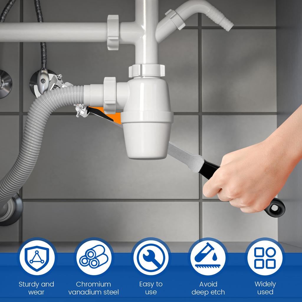 Wrench Extender Tool Bar 15 Inch Cr V Steel Long Wrench Extension Tool Universal Spanner Torque Amplifier Device for Mechanics