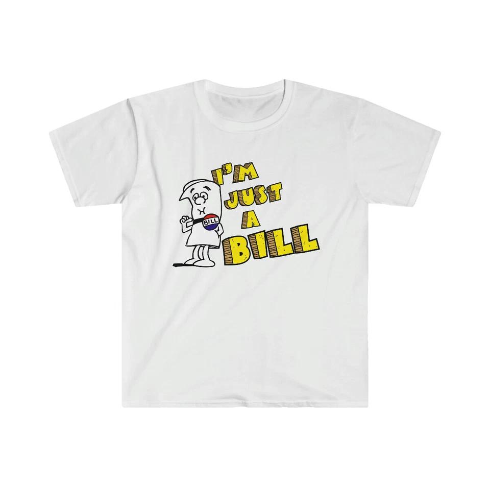 I m Just a Bill T-Shirt 5 COLORS Schoolhouse Rock William cartoon 80 s 70 s S