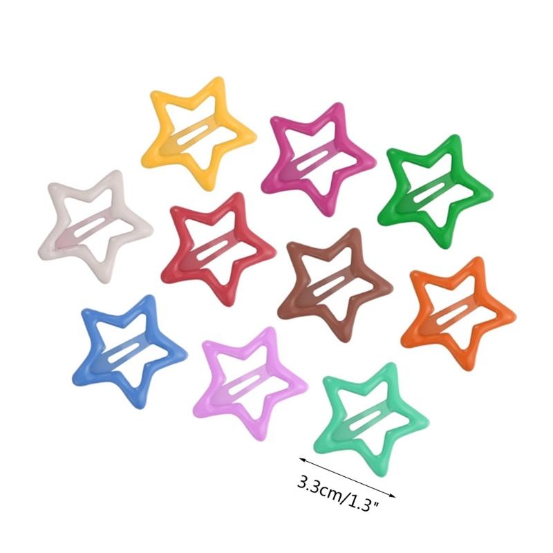 Set of 10 Hollow Star Hairpins Hair Clip Pentagram Hairpin Hair Clip Hairpin Hair Barrette Headwear Hair Pin for Girls