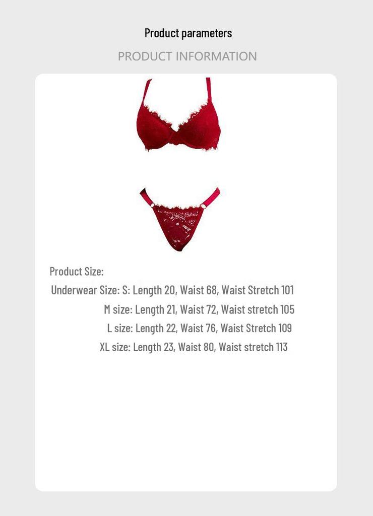 Zeriluna Lace Thin Strap Hip-Lift Bra & Panty Set - Breathable, Comfortable & Sexy Fit