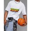 Unisex T-Shirt Weiß Unaufhaltsame Energie Übersteige es Grafikdruck Lässig Streetwear Mode Top für Alltagskleidung und Ausflüge