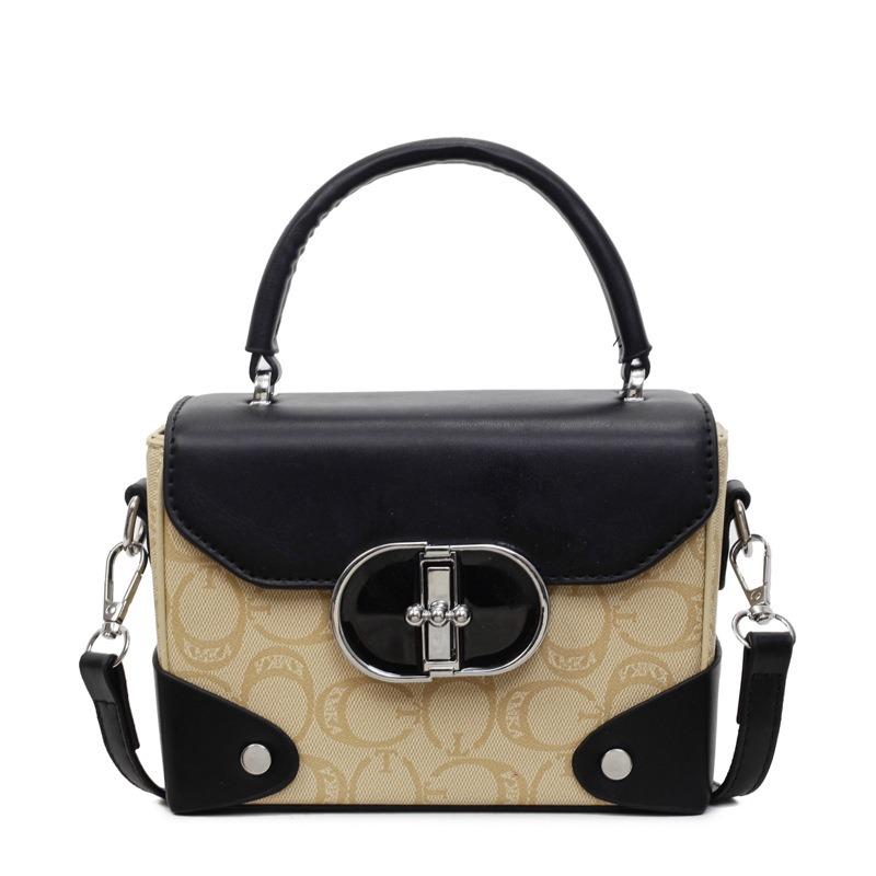 

New handbag bag women s bag fashionable high-end design trend versatile small square bag single shoulder oblique span bag чорний