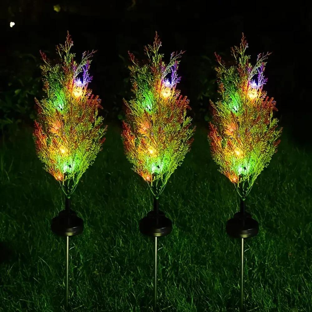 Colourful Solar Pine Tree Lights, Outdoor Solar Christmas Holiday Decoration Lawn Lights, Garden Access Landscape Lights