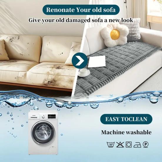 Couch Cover for Dogs Washable Non Slip Pet Couch Cover Soft Fuzzy Sofa Slipcovers Thick Couch Protector for Sofas Couches