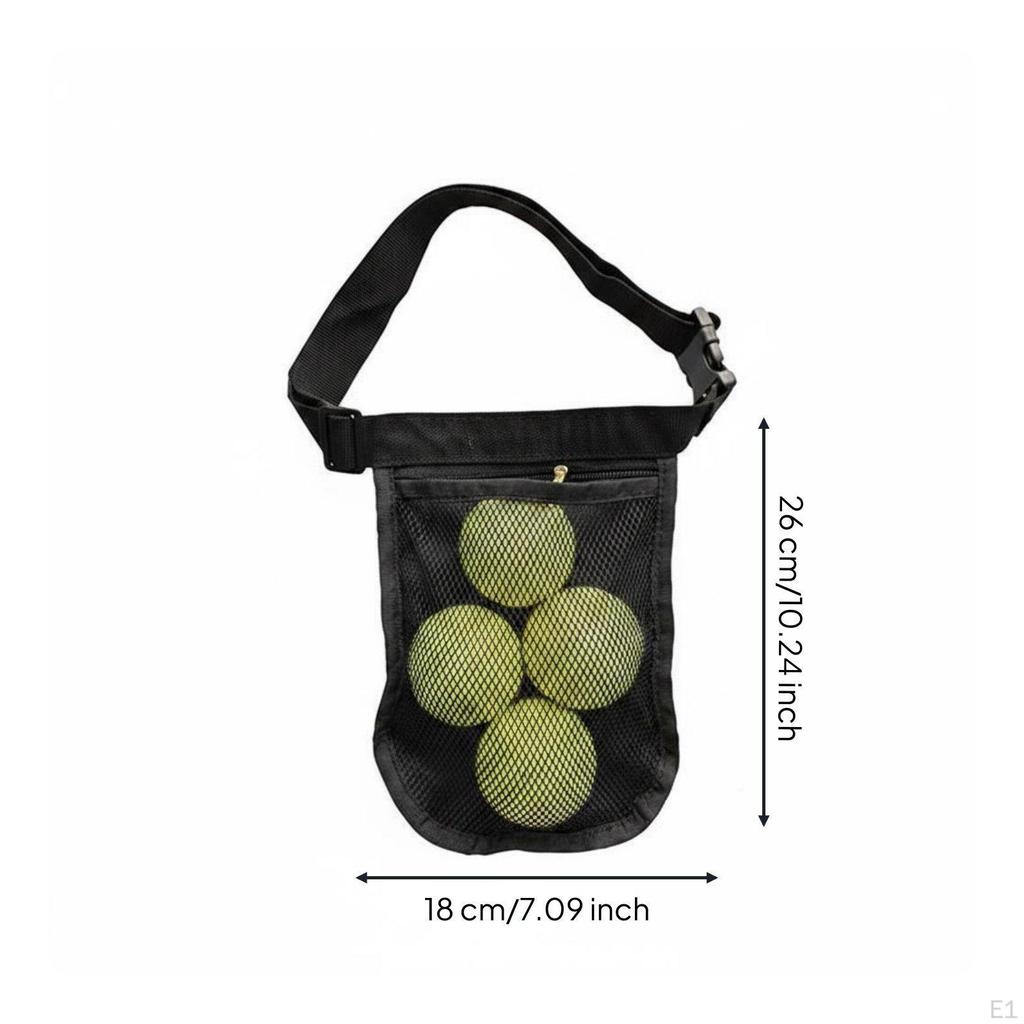 Waist Ball Pouch Bag Large Capacity Tennis Portable Sports Accessory for Golfers