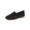 Scarpe Comode Traspiranti a Maglia Lavorata a Maglia con Punta Tonda Piatte Slip-on
