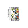 Floral Bird Themed PVC Window Sticker for Glass For Outdoor Balcony Indoor Decoration 55x36cm Easy Application