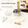Stainlessed Steel Deep Fryers Oil Strainer Set Basket Lid Detachable Part for Easy Cleaning Metal Construction