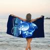 1pc Casper Beach Towel with Custom Name, Beach and Seaside Swimming Pool Equipment, Fashion Pattern, Rectangular, Travel Essential