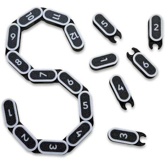 12-Inch Wargaming Chain Ruler Modular Snap-Fit Chain Measuring Tool with 12 Detachable 1-Inch Links Combat Gauge for RPG Tabletop Miniatures Terrain