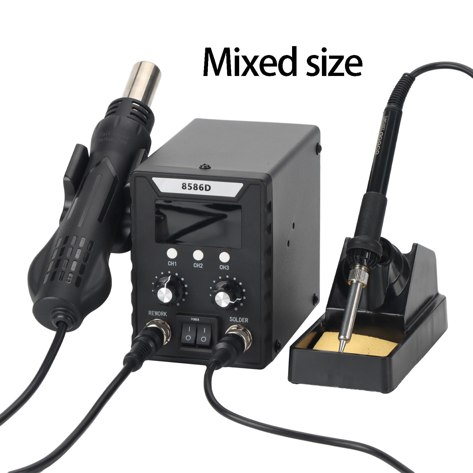 

Hot Air Rework Station Soldering Station Digital Double Display Temperature Control 100°C to 450°C for Electronics 1