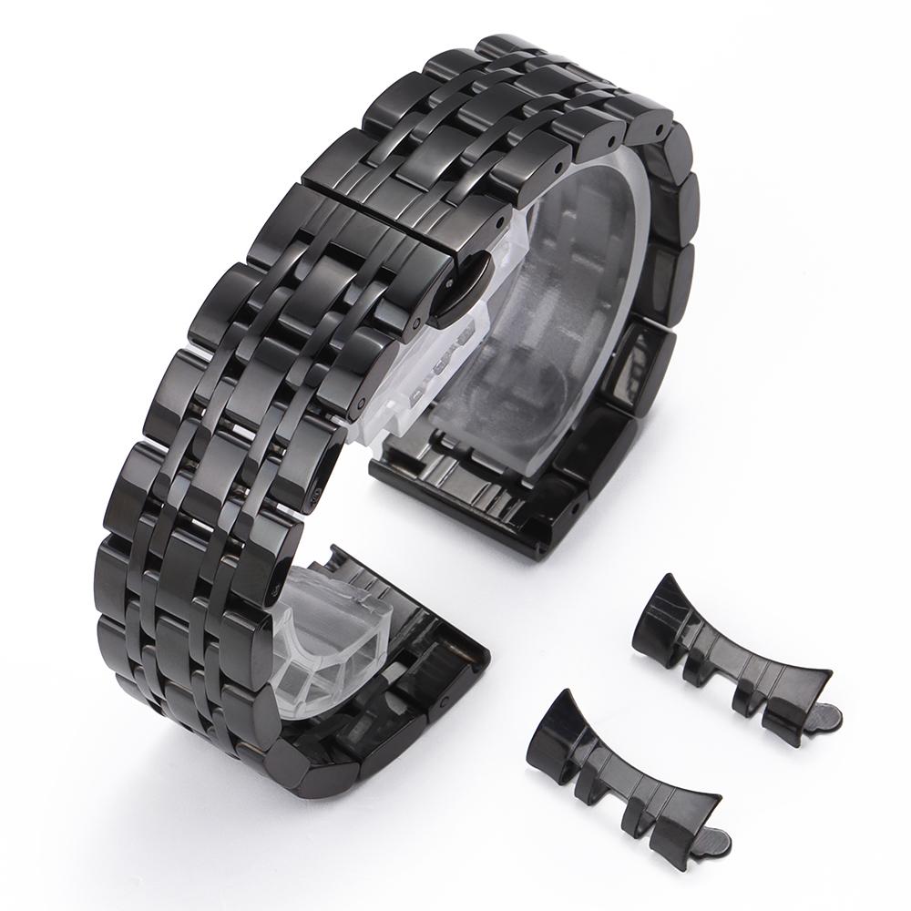 12/14/16/18/19/20/21/22mm Solid Stainless Steel Watch Band for Tissot for Citizen for Armani Butterfly Buckle Metal Wrist Strap