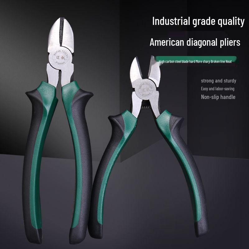 Multifunctional Labor-saving Diagonal Cutting Pliers with Spring Return, available in 6 inch & 8 inch sizes for Electricians and Wire Stripping.