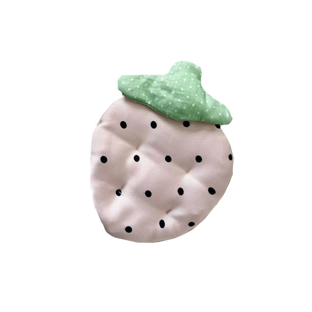 Polka Dot Strawberry Coaster Heat Resistant Korean-Style Heat-Insulating Coaster Kawaii Washable Fabric Coaster