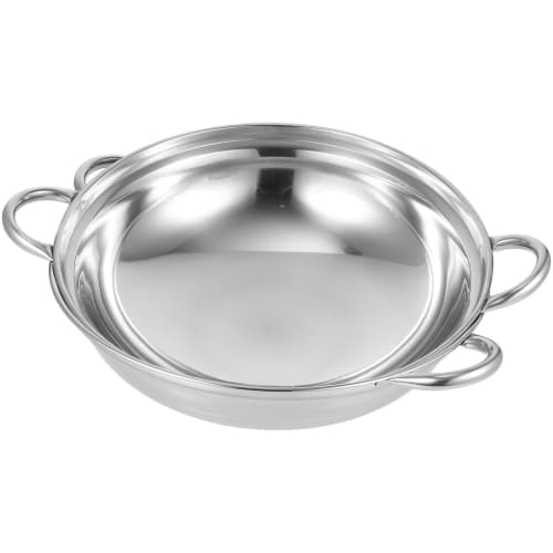 

POPETPOP Stainless Steel Two-Handled Pot for Motsunabe (Motsunabe), Hot Pot, Yosenabe (Seasonal Hot Pot), Tabletop, Gas/IH Compatible, Rust-Resistant,