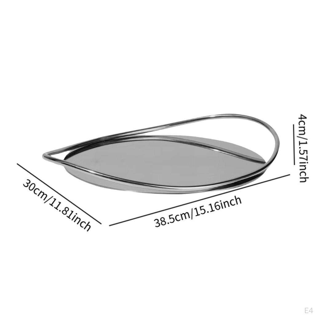 Dinnerware Serving Tray with Handles, Teapot And Cup Organizer, Ideal for Living Room