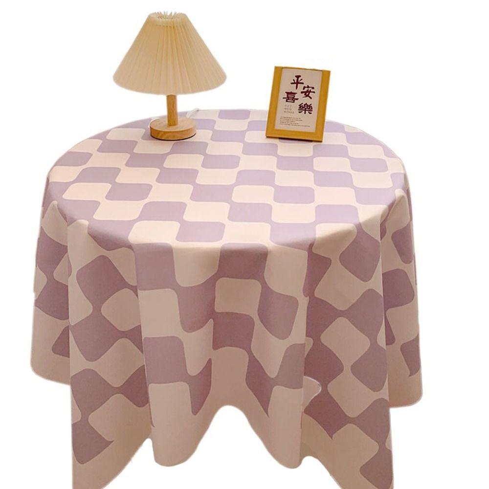 Cotton Checkerboard Tablecloth Korean Style Table Cover Set Prop Plaid Tablecloth  Coffee Table