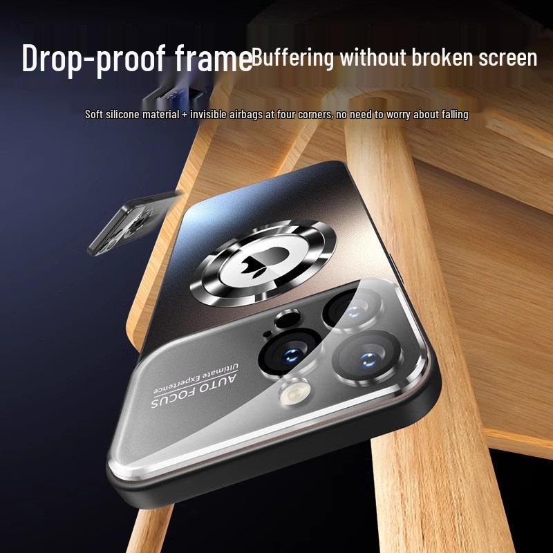 Applicable Apple 17 ProMax Full Coverage Magnetic Matte Protective Phone Case