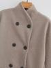 2024 Autumn/Winter Women's Two-Tone Wool Coat: European & American Street Fashion