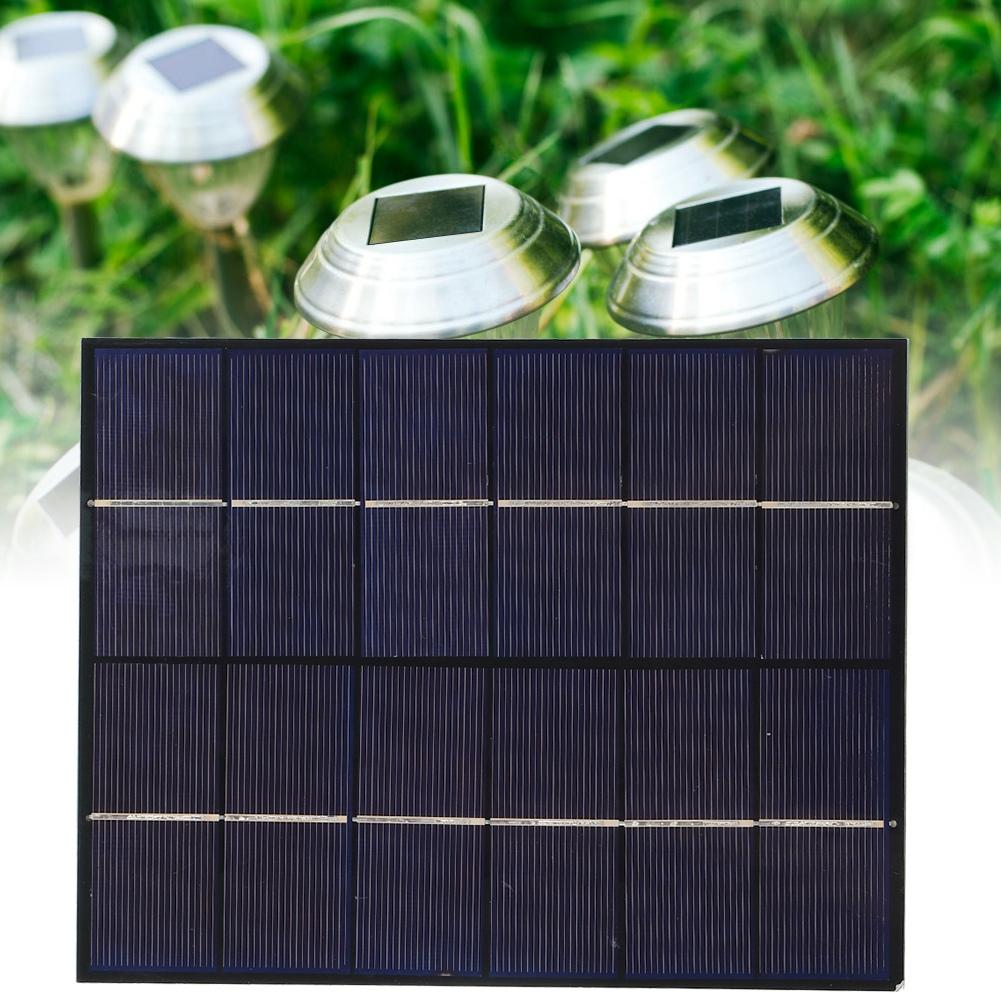 5.5W 6V Portable Polycrystalline Silicon Solar Panel with DC Port for DIY Battery Charger
