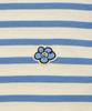 WACKY WILLY [26Ss] Women'S Striped Short Sleeve T-Shirt Sky Blue