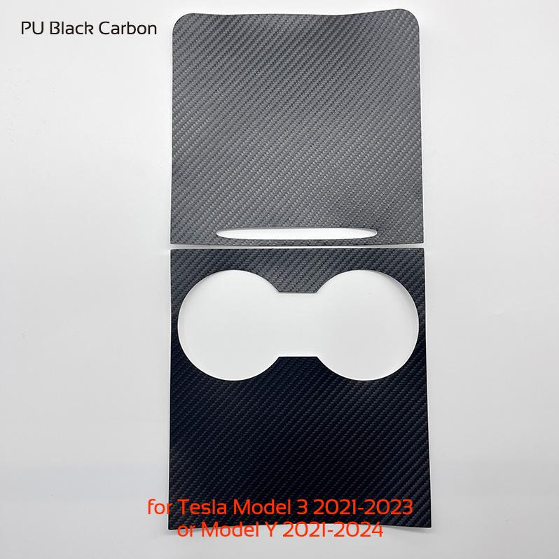 for D7 Model 3 Y 2021-2026 PU Leather Carbon Center Console Cover Protector Panel Protective Film Sticker Car Accessories SH7