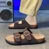 Summer New Slippers Birkenstocks Sandals Men's and Women's Simple Casual Outer Wear Couple Beach Shoes Retro Open-toed Shoes