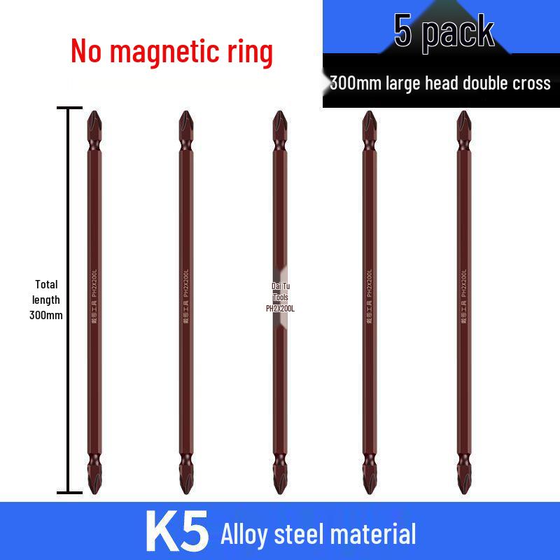 K5 Strong Magnetic Phillips Ring Bit Set: High-Strength, Extended Electric Screwdriver and Drill with Magnetic Head.