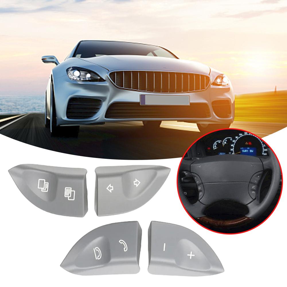 Left Right Steering Wheel Buttons Switch Car Steering Wheel Switch Control Buttons Cover for Mercedes-Benz S CL Class W220 W215