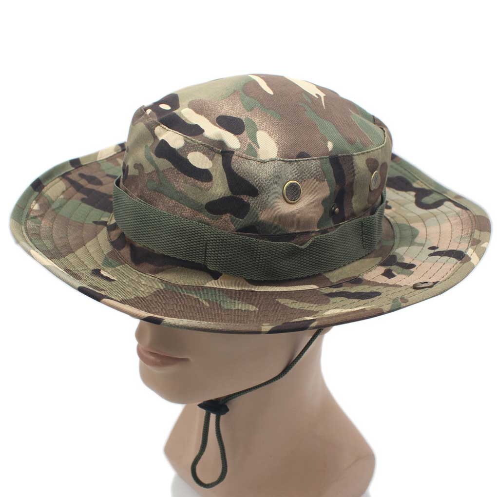 Women Men Camouflage Sun Protection Hat Hats Polyester Cap Solid Seaside Head Headwear Decoration Adults Summer Color