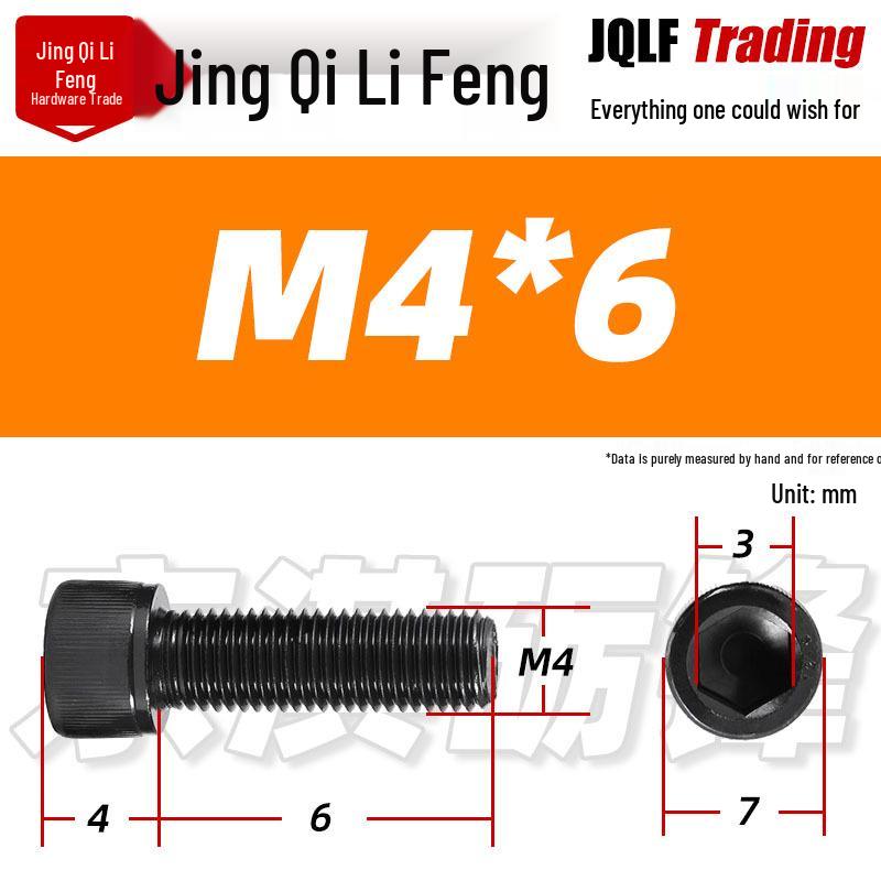 Grade 12.9 Full Thread Hex Socket Head Cap Screws - M3-M14 Black Cylindrical Bolts for Maker Accessories