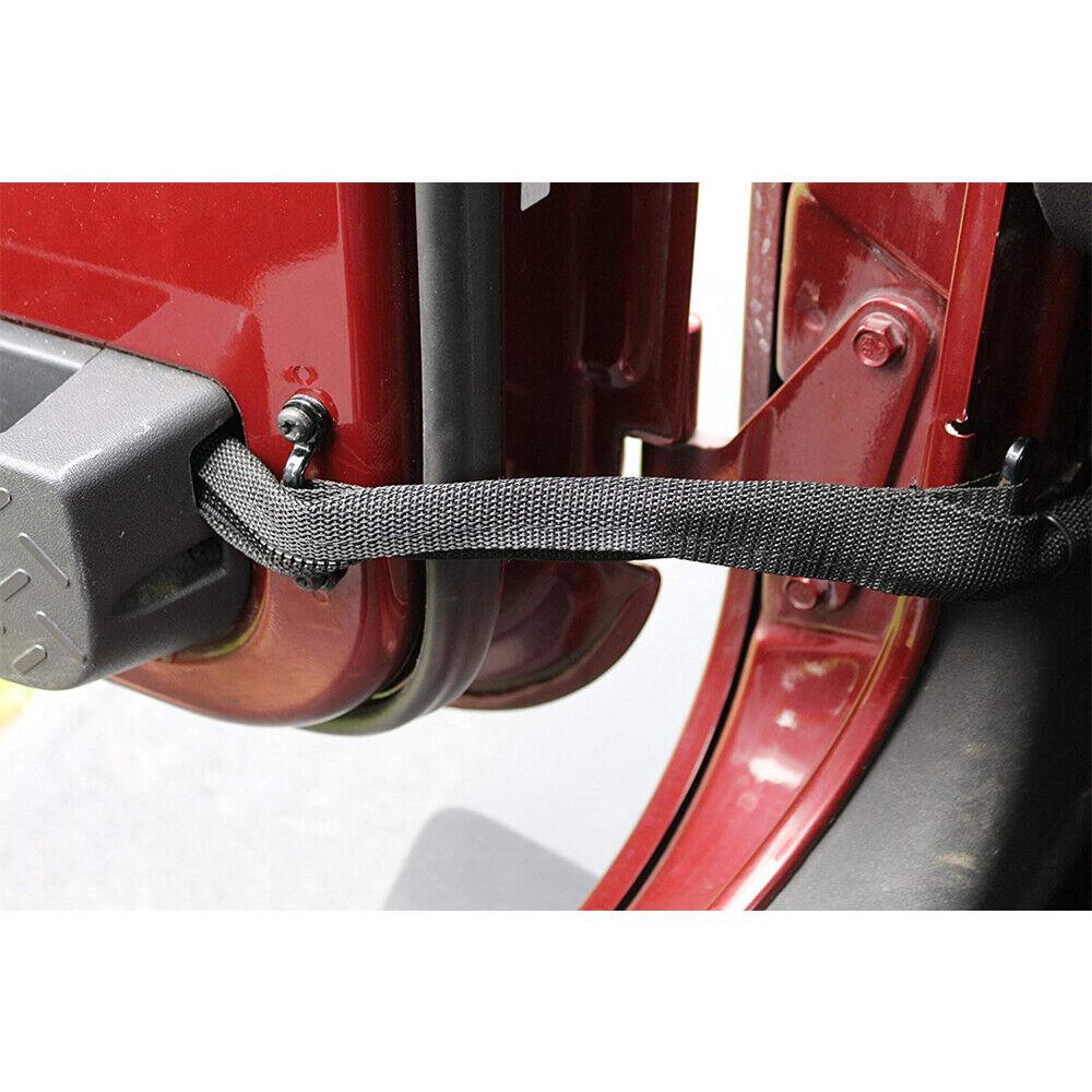 Pair Left & Right Car Door Limit Strap Bandage Rope For Jeep Wrangler JK 2007-17