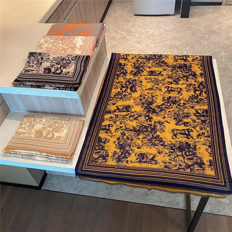 2024 Herbst/Winter Neuer, dicker, warmer, doppelseitiger, zweifarbiger Kaschmir-Imitat-Schal mit Quaste, hochwertiger Schalhals