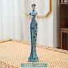 Chinese Classical Figurine Cheongsam Lady Statue Living Room TV Cabinet Art Decor