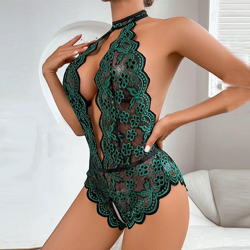 Crotch Open Sexy Clothes Women Lingerie Hot One-piece Bra Thong Sex Underwear Crotchless Big Backless Design Sensual Bodysuits