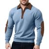 Men'S Button Up Long Sleeved Fashionable Casual Sports Top