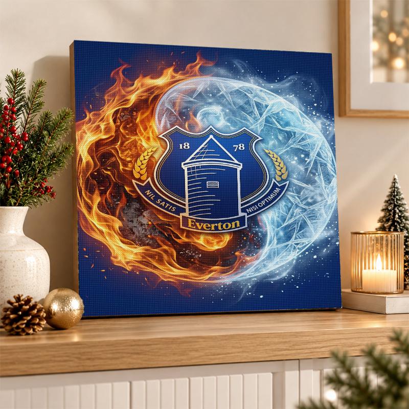 Everton Fußball Diamantmalerei Set 5D Vollbohrer DIY Diamantmosaik Wandkunst Heimdekoration