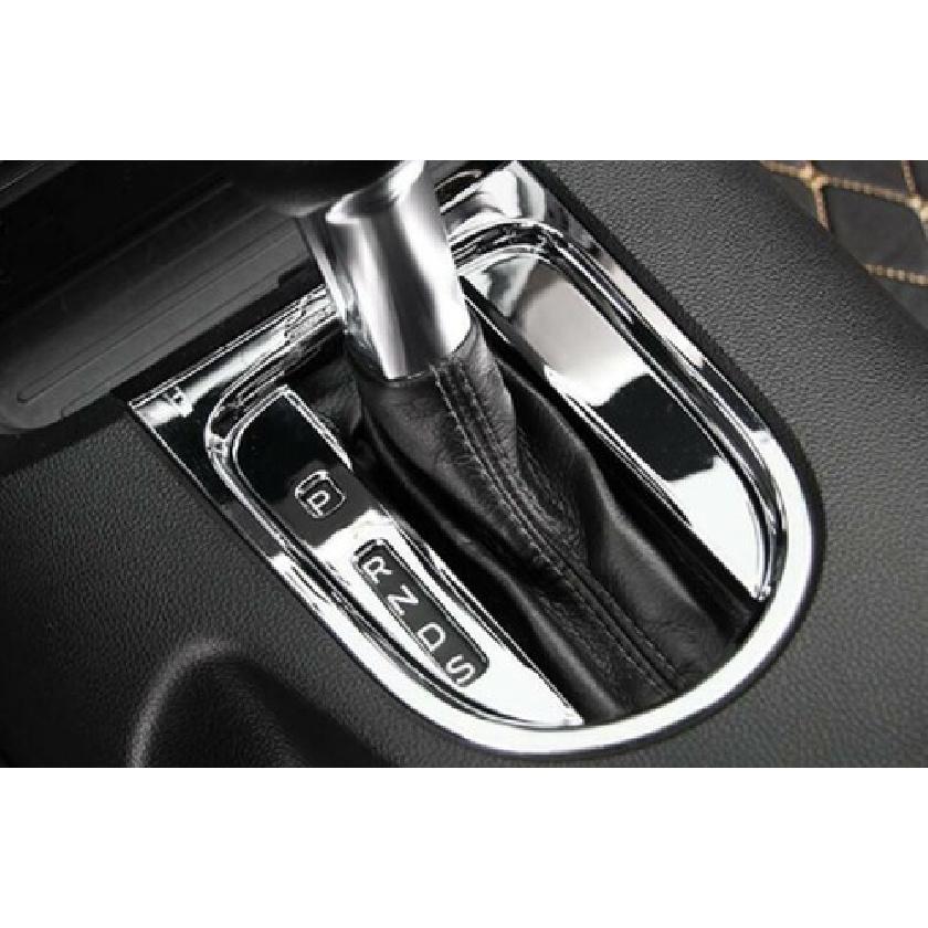 Central Console Gear Shift Frame Cover For Ford Mustang 2015- Silver Chrome