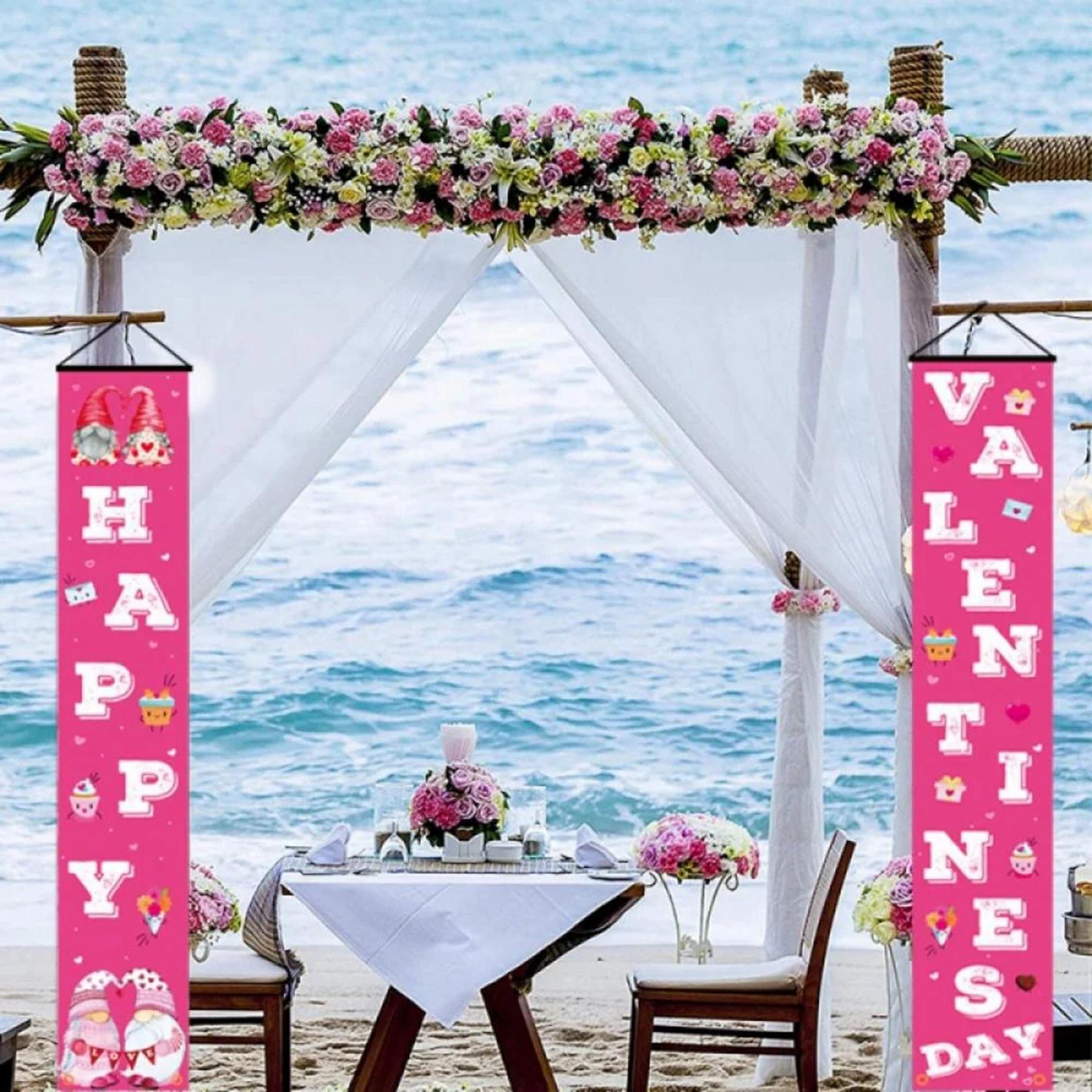 

День Святого Валентина. Штора. Прикраса. Двері, що висять. Картина. Висячий прапор One Size