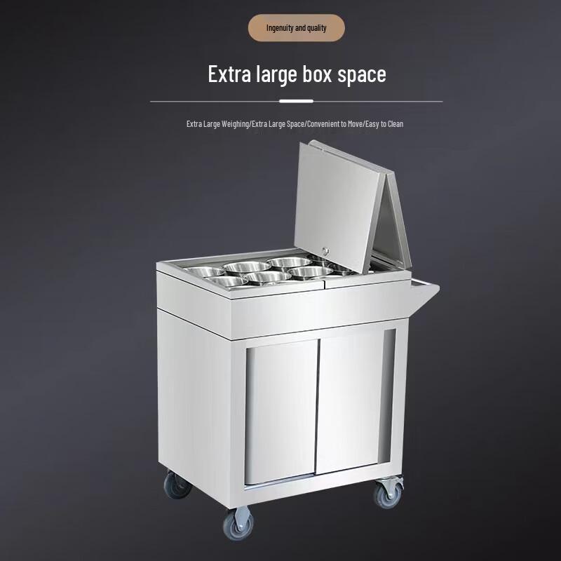 Stainless Steel Commercial Mobile Spice Cart