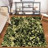 Camouflage Pattern Carpet Rug with Green and Black Army-Style Design for Decoration Suitable for use as an anti-slip1 for1room and bedroom sofas