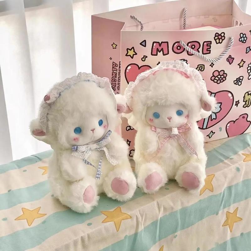 20-40cm Angel Lamb Plush Toy Decoration Sofa Back Cushion Comfort Companion Doll Soft Pillow Room Cute Little Sheep Girl Gift