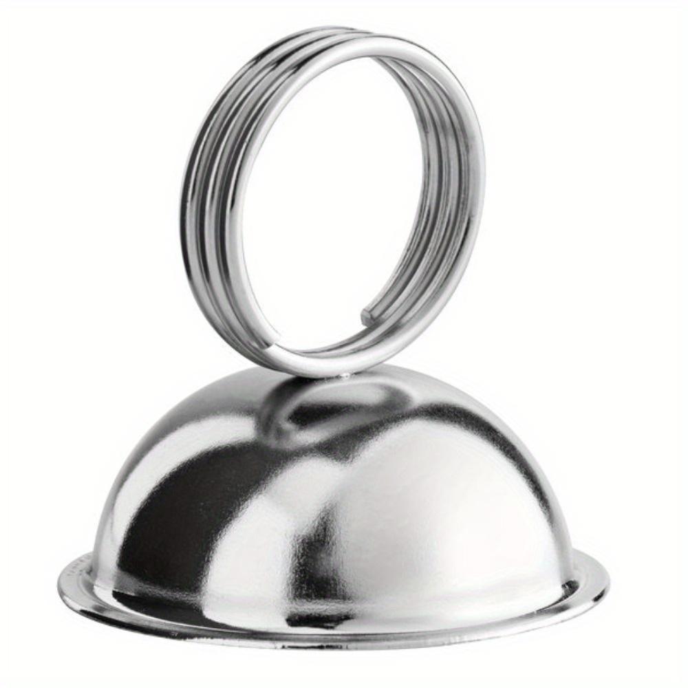 1PC Stainless Steel Clip with Stable Base - Multifunctional Metal Memo Holder, Simple Style Business Card Display Stand