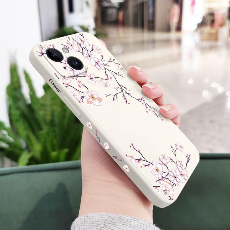 Plum Blossom Phone Case For iPhone 17 17 Air 16 16e 15 14 13 12 11 Plus Pro Max Mini X XR XS Plus Cover