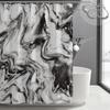 Grey Gold Marble Ink Texture Shower Curtain Set Abstract Modern Shower Curtain for Bathroom Decor Waterproof Washable Fabric