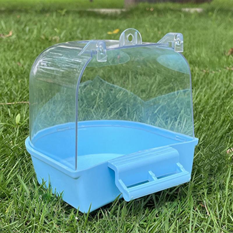 

Bird Hanging Bath Box Parrot Transparent Bathtub Shower Box Hanging Cage Decoration Bird Cleaning Tools Cage Decoration Bird Bat