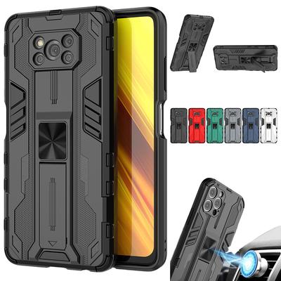 Para Carcasa Poco-X3 Pro Soporte Magnético Armadura Protección Lente de Cámara Carcasa de Teléfono Para Xiaomi Poco X3 NFC Little X 3 PocoX3 Cubierta Trasera