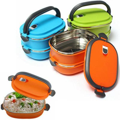 2/1 Layer Stainless Steel Insulated Bento Lunch Box Food Container Storage Box