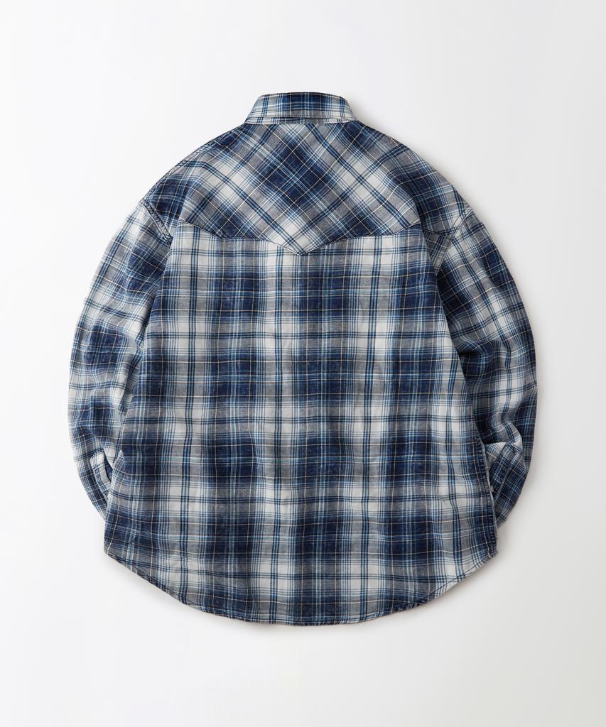 OUTSTANDING Western Indigo Check Shirt_Indigo Check